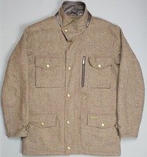 Barbour Tweed Sapper Jacket Mens Medium Green Over Check Country Shooting Coat