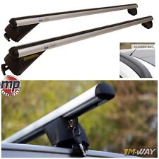 Locking Aluminium Car Cross Bars for Seat Ibiza ST 10-16 (Flush Solid Roof Rail)