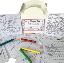 Personalised Children's Kids Wedding Activity Pack Favour Box
