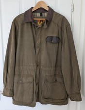Vintage Australian Mens Olive Green Waxed Drover's Coat Jacket Kakadu Traders XL