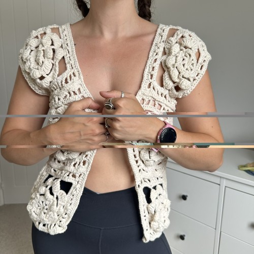 Hand crochet waistcoat vest - crochet,
