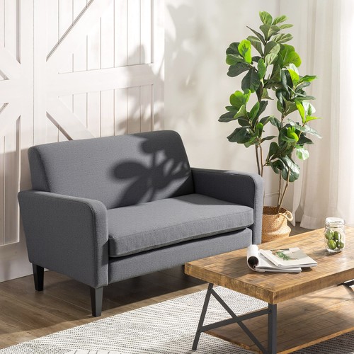 Linen modern curved seat - linen, 2-seat