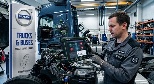 Volvo trucks diagnostic - trucks, tablet