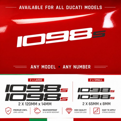Ducati 1098 decals stickers - decals,