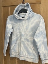 Matalan Boys Light Blue Tie Dye Hoody Sweater Hoodie Jumper 11 Y