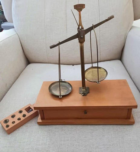 Antique pharmacy scale made - antique,