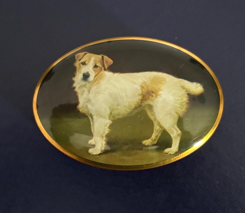 Small oval tin box rough - small,
