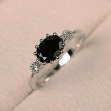 Oval cut black - black, diamond