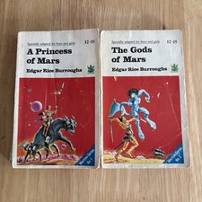 The Gods & A Princess of Mars Edgar Rice Burroughs Martian Series 1 & 2 1968 A