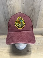 Harry Potter Hat Hogwarts Crest Witchcraft Wizardry Cap - Maroon Mesh Back