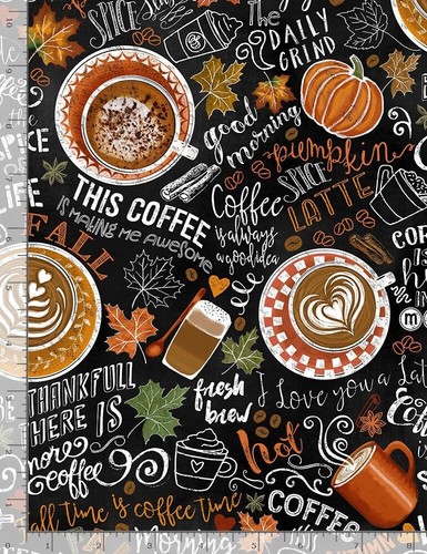Food fabric pumpkin spice - fabric,