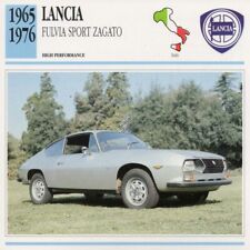 1965-1976 LANCIA FULVIA SPORT ZAGATO Classic Car Photo/Info Maxi Card