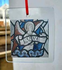 Stained Glass Archangel Love gift - kiln fired glass sun catcher angels angel