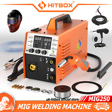 HITBOX 6 IN 1 Aluminum MIG Welder Gas/Gasless 220V LIFT TIG ARC Welding Machine