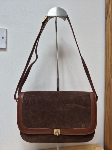Vintage style brown suede - suede, &