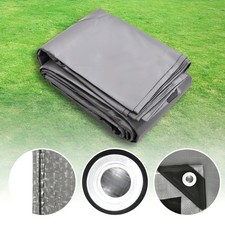 260GSM Tarpaulin Extra Heavy Duty Builders Waterproof Ground Sheet Cover Silver