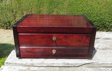 Robbe & Berking - Two Drawer Mahogany Cutlery Canteen/Cabinet / Box - 84 Slots