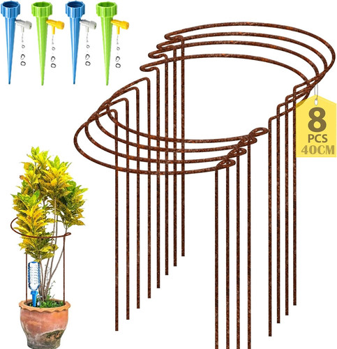 Rusty bow plant support - rusty,