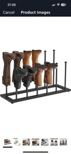 Welly Boot Rack, Wellington Boot Stand Indoor and Outdoor Shoe Rack for 6 Pairs