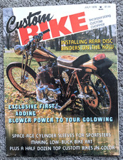 1976 JUL CUSTOM CHOPPER MOTORCYCLE MAGAZINE POSTER HARLEY TRIUMPH KAWASAKI HONDA
