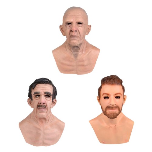 Realistic old man mask - man, funny