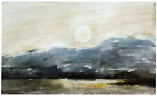 Evening on the Menai Anglesey Kyffin Williams Wales print in 11x14 mount SUPERB