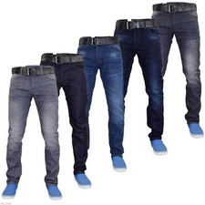 Mens Crosshatch Slim Fit Jeans