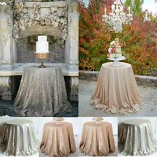 Round Table Cloth Cover Sequin Sparkly Gold Silver Rose Gold Pink Red Champagne