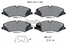 FRONT BRAKE PAD SET DISC BRAKE FITS: LAND ROVER LR4 IV 3.0 TD 4X4/5.0 V8 4X4/