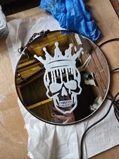 Hand Engraved Skull Wall