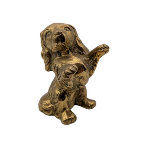 Brass dog figurine - brass,