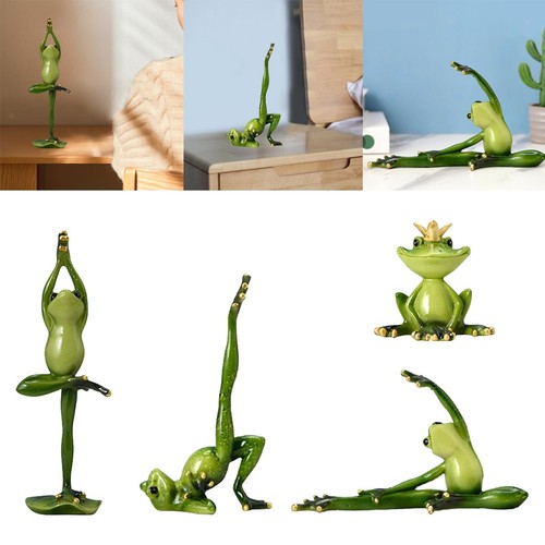 Yoga frog figurines decorative - frog,