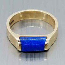 Vintage 9ct Gold Lapis Lazuli