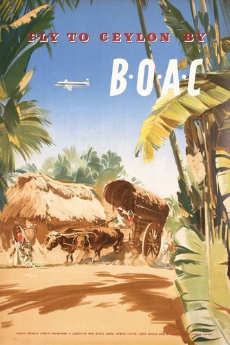 Vintage boac flights ceylon - vintage,