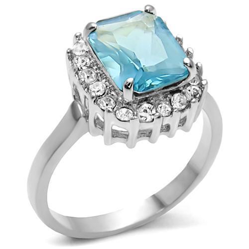 Aquamarine silver ring emerald