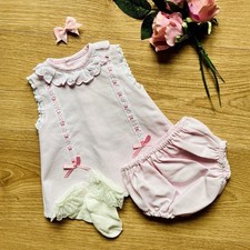 Baby girl 0-1 months outfit BNWOT Dress Spanish BabyFerr Summer Cotton Newborn