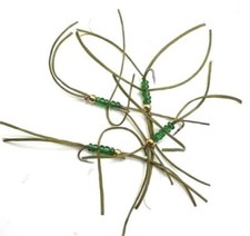 Fly fishing Trout Flies Olive APPS NYMPH BARBED/BARBLESS G.HEAD Various Qty's