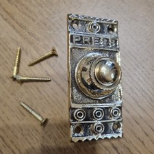 Rectangular Door Bell Push Button Switch Antique Brass Main Wire