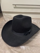 Black Country And Western Hat Vintage Burgo Made In England Size Medium