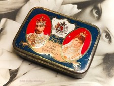 King George V Royal Souvenir 1911-Vintage Fry & Sons Chocolate Tin 8cm-A