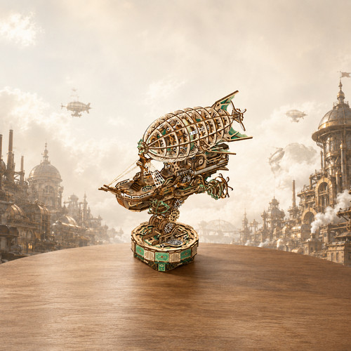 Fantasy airship wooden - fantasy,
