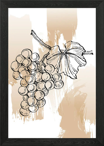 Grape framed wall art poster - framed,