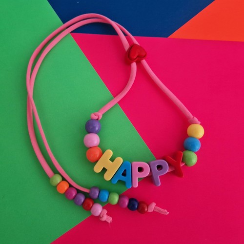 Happy statement necklace - happy,