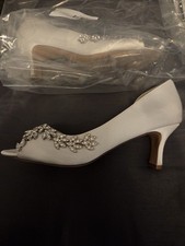White Wedding Shoes Size 6