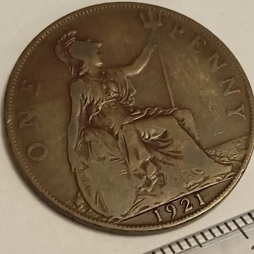 1921 one penny coin king - 1921,
