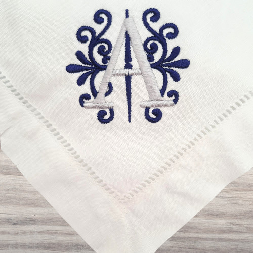 Personalised white linen table - personalised,