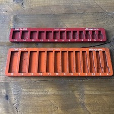 Snap On Standard Magnetic Socket Tray Holders Organizer Set SML14-13R & DML14-13