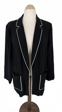 M&S Black Blazer with White