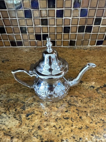 Vintage moroccan teapot silver - teapot,