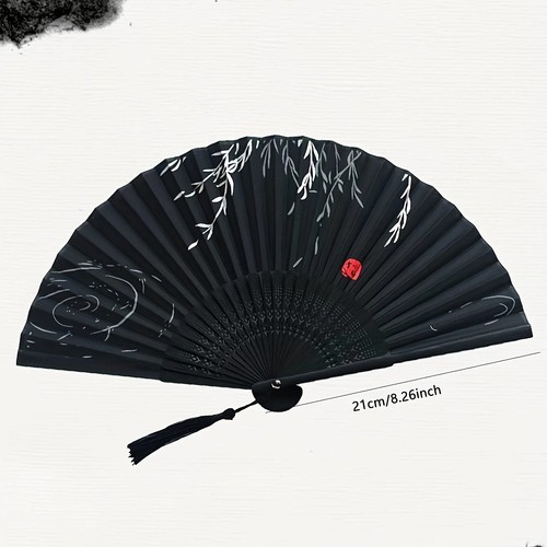Silk bamboo folding hand - bamboo,